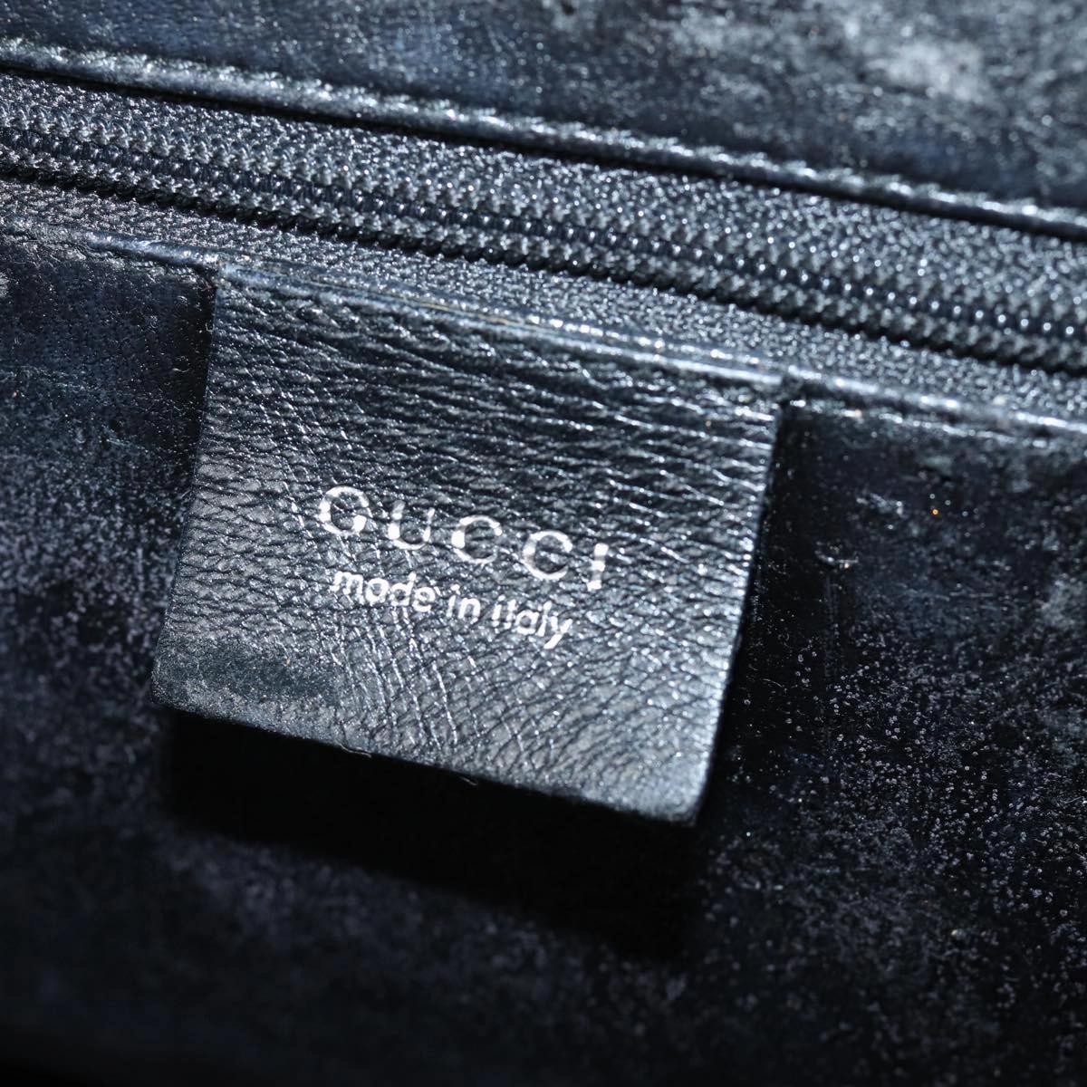 GUCCI Shoulder Bag Leather Black 001 3038  13123