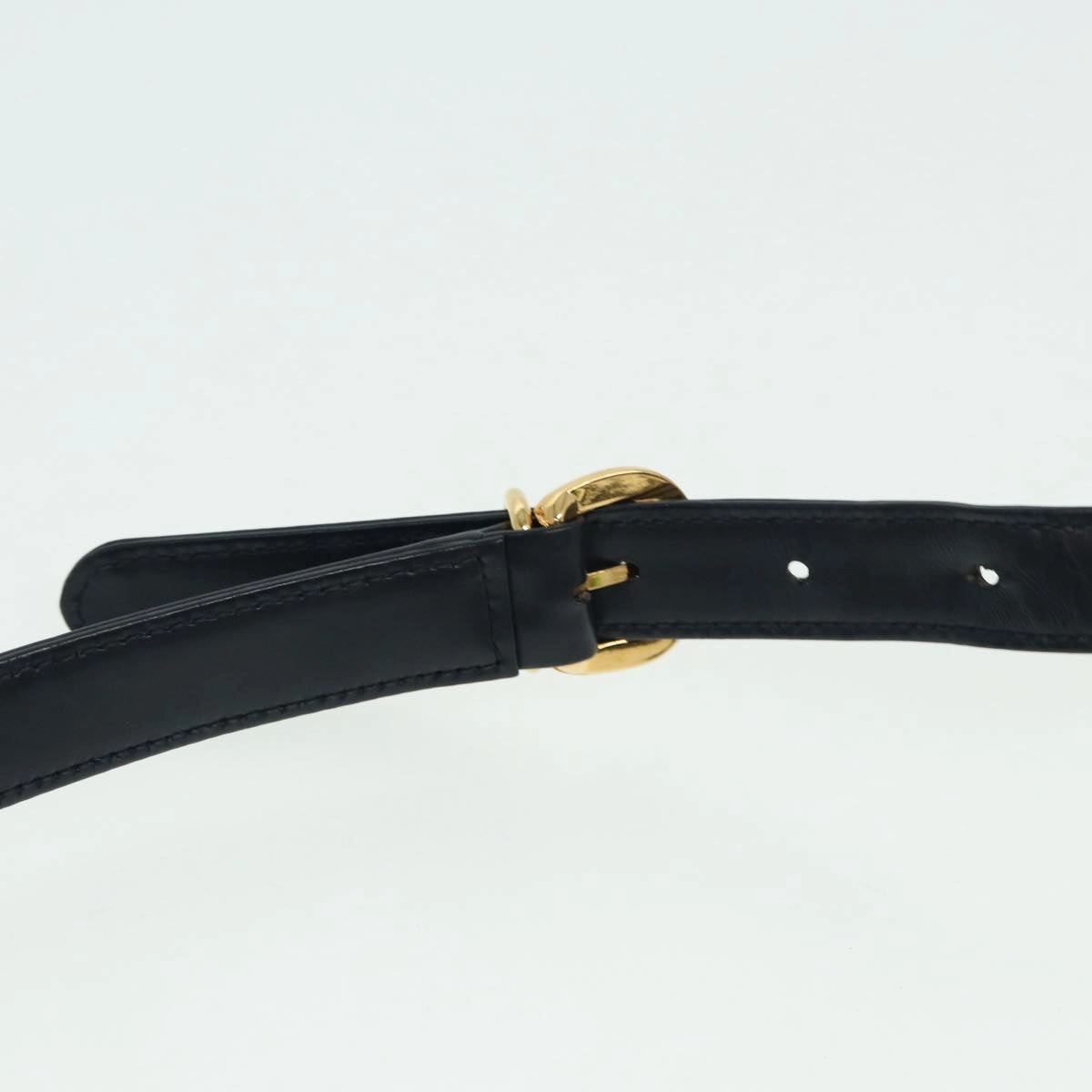 GUCCI Shoulder Bag Leather Navy Gold  ep5155