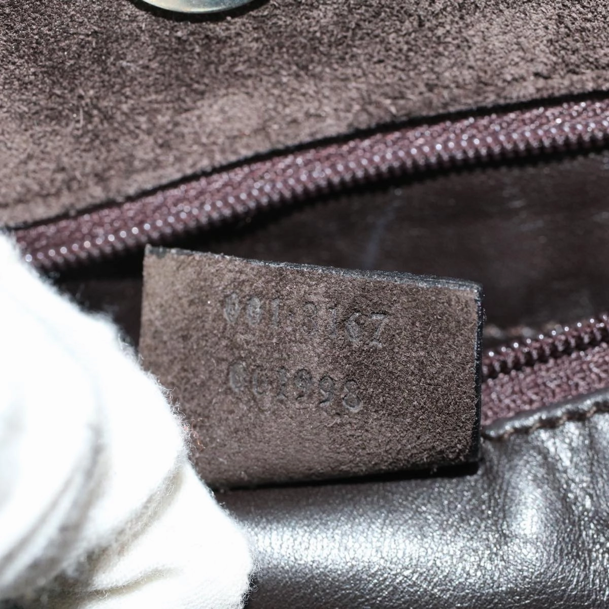 GUCCI Shoulder Bag Suede Brown 091 3167 001998  58812
