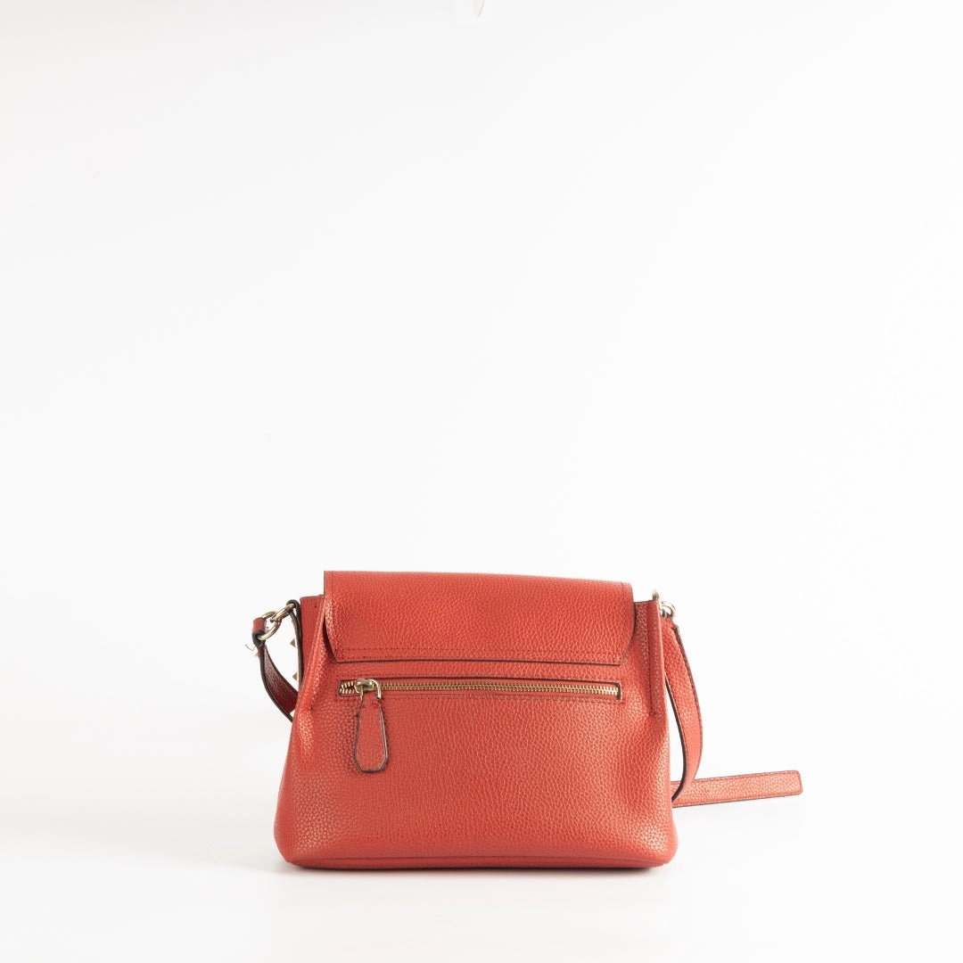 Guess Flap Leather Studded Crossbody Bag