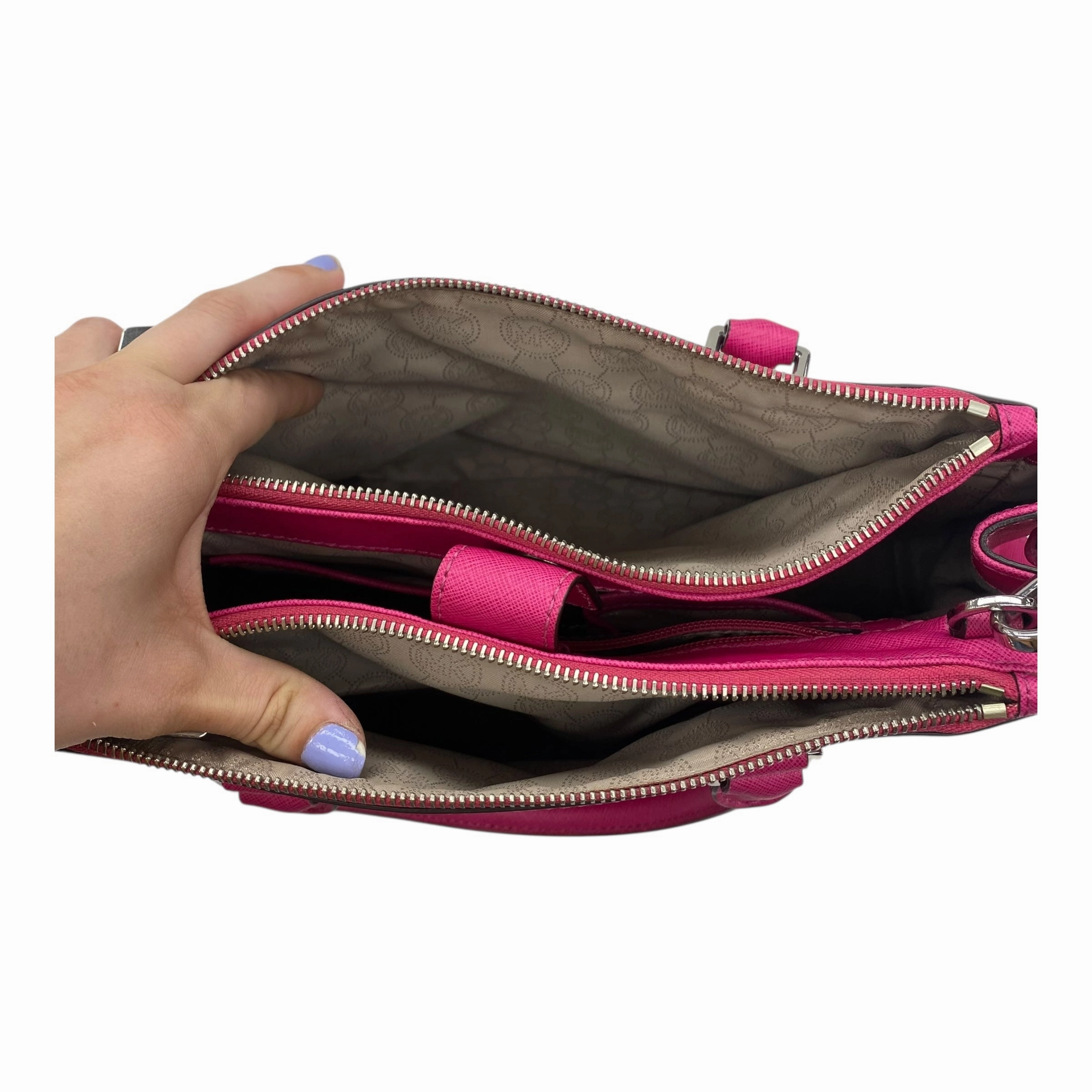 Handbag Designer By Michael Kors In Pink, Size:Large