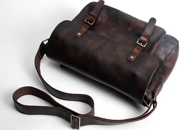 Handmade Cool leather men messenger bag shoulder laptop bag for men