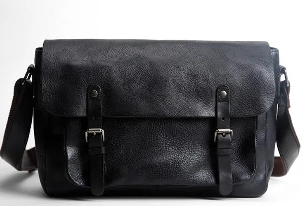 Handmade Cool leather men messenger bag shoulder laptop bag for men