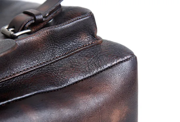 Handmade Cool leather men messenger bag shoulder laptop bag for men