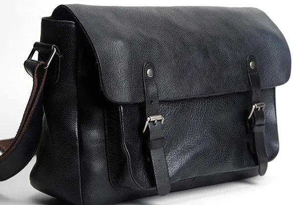 Handmade Cool leather men messenger bag shoulder laptop bag for men