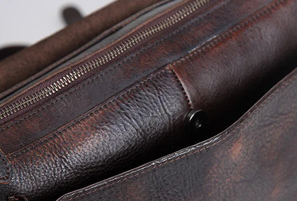 Handmade Cool leather men messenger bag shoulder laptop bag for men