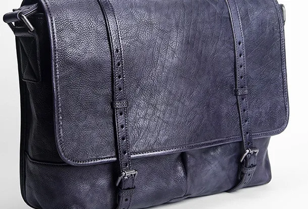 Handmade Cool leather mens messenger bag shoulder bag vintage bag