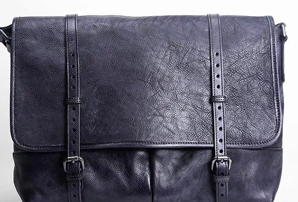 Handmade Cool leather mens messenger bag shoulder bag vintage bag