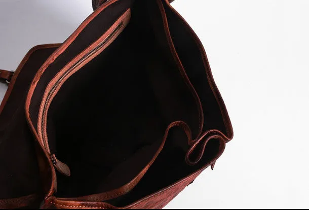 Handmade Cool leather mens messenger bag shoulder bag vintage bag