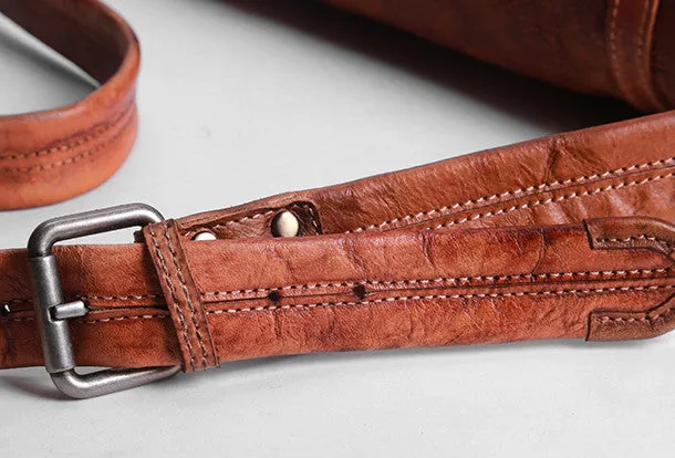 Handmade Cool leather mens messenger bag shoulder bag vintage bag