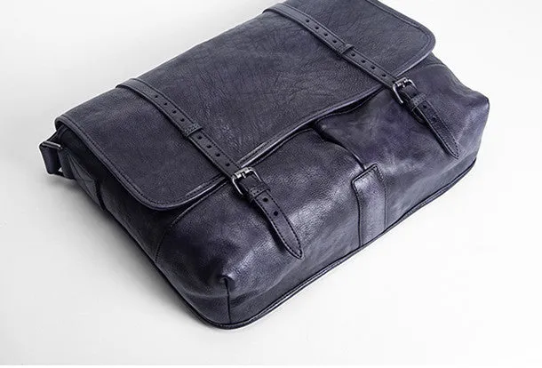 Handmade Cool leather mens messenger bag shoulder bag vintage bag