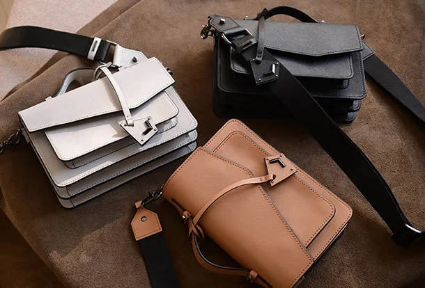 Handmade Genuine Leather Handbag Crossbody Bag Shoulder Bag Purse For Women