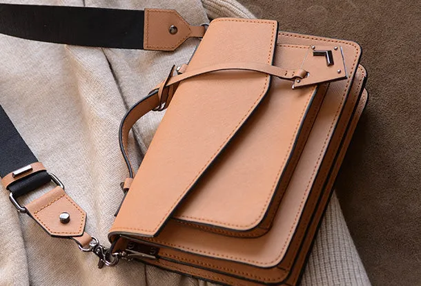Handmade Genuine Leather Handbag Crossbody Bag Shoulder Bag Purse For Women