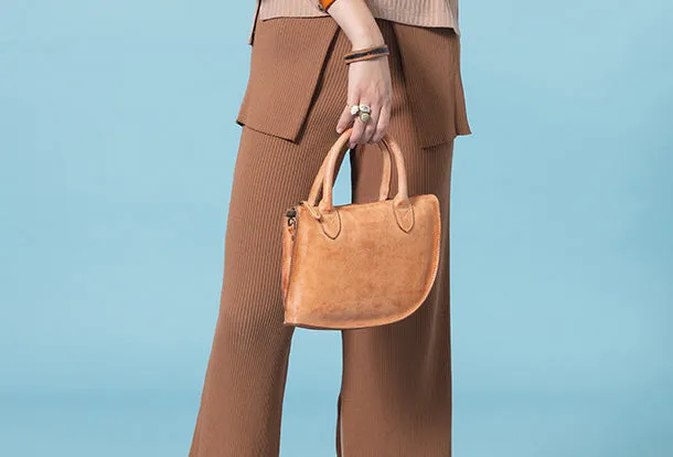 Handmade Genuine Leather Handbag Shopper Bag Crossbody Bag Shoulder Bag Purse For Women