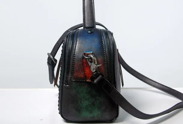 Handmade Leather handbag purse shoulder bag for women leather shopper bag