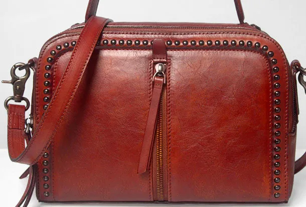 Handmade Leather handbag purse shoulder bag for women leather shopper bag