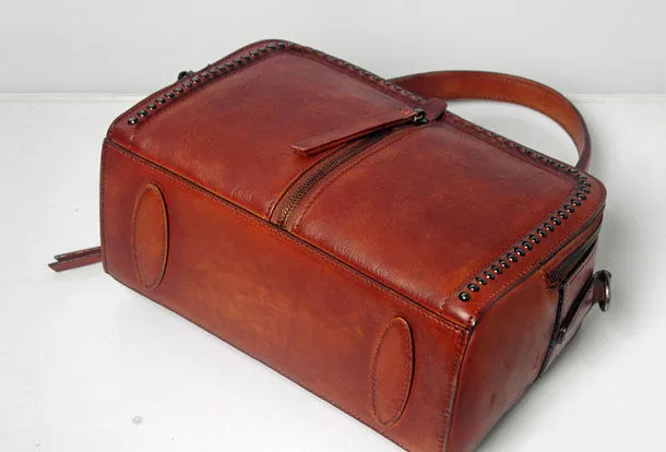 Handmade Leather handbag purse shoulder bag for women leather shopper bag