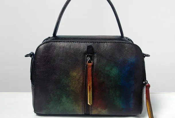Handmade Leather handbag purse shoulder bag for women leather shopper bag