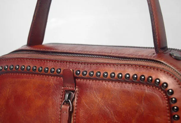 Handmade Leather handbag purse shoulder bag for women leather shopper bag