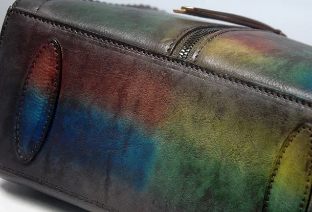 Handmade Leather handbag purse shoulder bag for women leather shopper bag