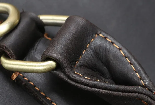 Handmade leather men Briefcase messenger large vintage shoulder laptop bag vintage bag
