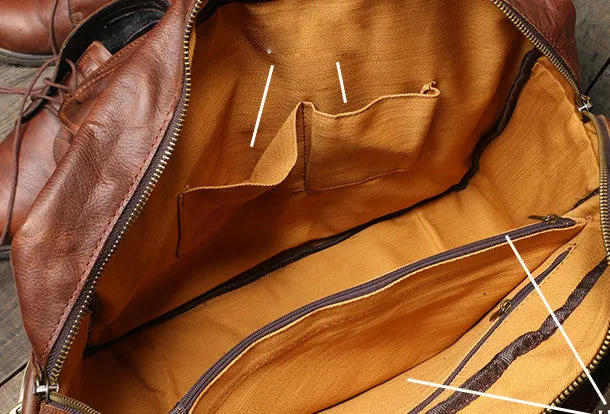 Handmade leather men Briefcase messenger large vintage shoulder laptop bag vintage bag