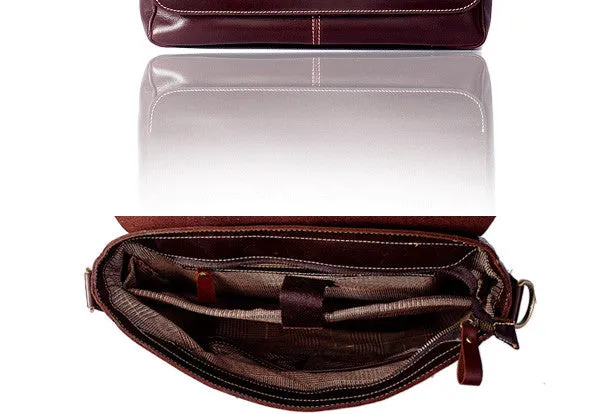 Handmade leather men Briefcase messenger vintage shoulder laptop bag vintage bag