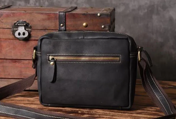 Handmade leather men Briefcase messenger vintage shoulder laptop bag vintage bag
