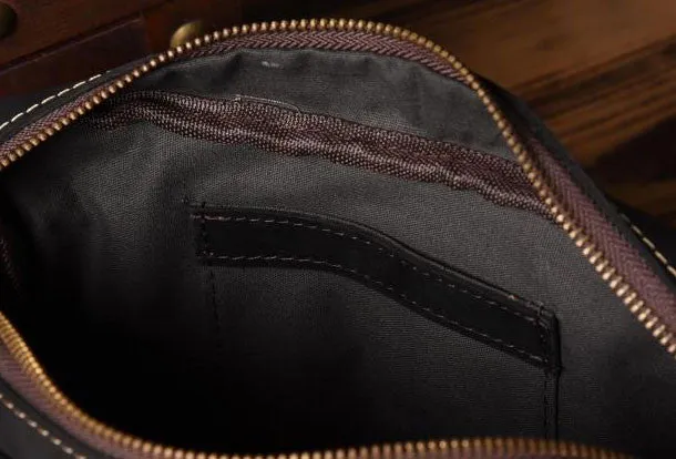 Handmade leather men Briefcase messenger vintage shoulder laptop bag vintage bag