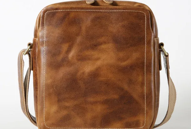 Handmade leather men messenger large vintage shoulder laptop bag vintage bag