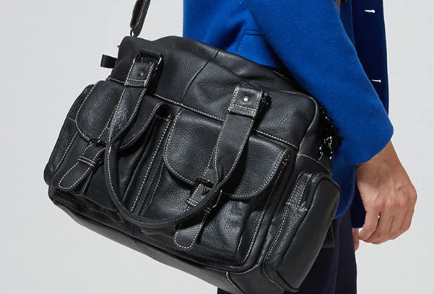 Handmade leather men messenger large vintage shoulder laptop bag vintage bag