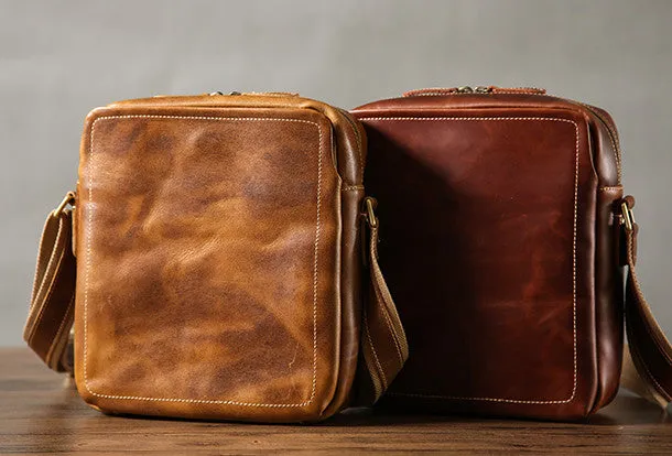 Handmade leather men messenger large vintage shoulder laptop bag vintage bag