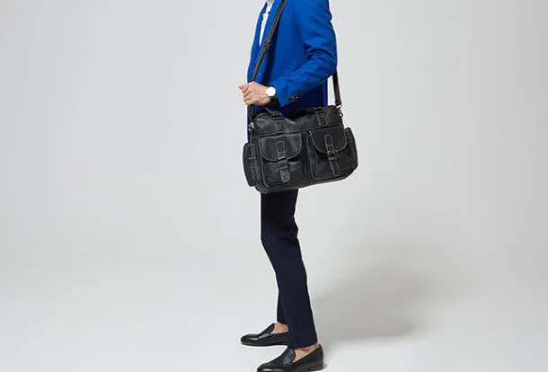 Handmade leather men messenger large vintage shoulder laptop bag vintage bag