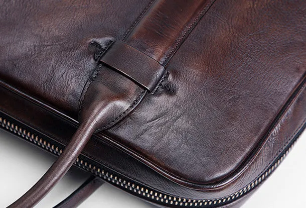 Handmade leather men messenger large vintage shoulder laptop bag vintage bag
