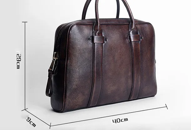 Handmade leather men messenger large vintage shoulder laptop bag vintage bag