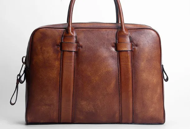 Handmade leather men messenger large vintage shoulder laptop bag vintage bag