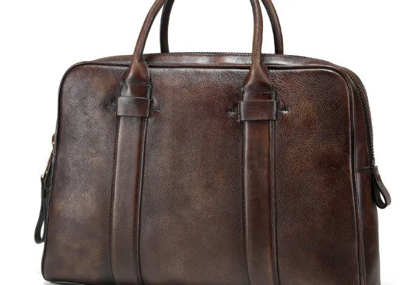 Handmade leather men messenger large vintage shoulder laptop bag vintage bag