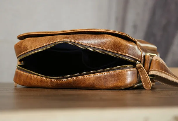 Handmade leather men messenger large vintage shoulder laptop bag vintage bag