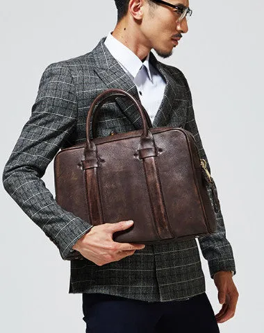 Handmade leather men messenger large vintage shoulder laptop bag vintage bag