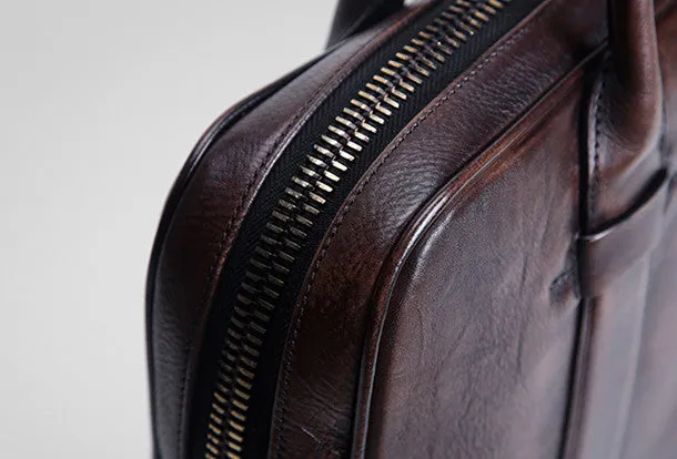 Handmade leather men messenger large vintage shoulder laptop bag vintage bag