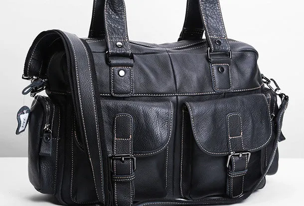 Handmade leather men messenger large vintage shoulder laptop bag vintage bag