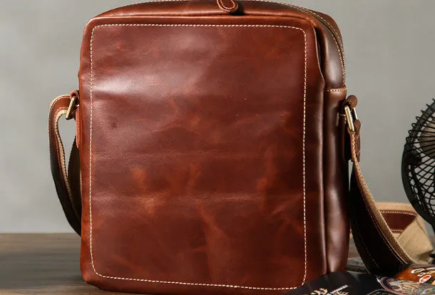 Handmade leather men messenger large vintage shoulder laptop bag vintage bag