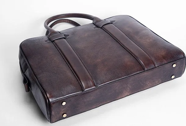 Handmade leather men messenger large vintage shoulder laptop bag vintage bag