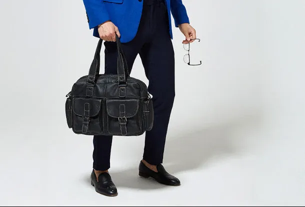 Handmade leather men messenger large vintage shoulder laptop bag vintage bag