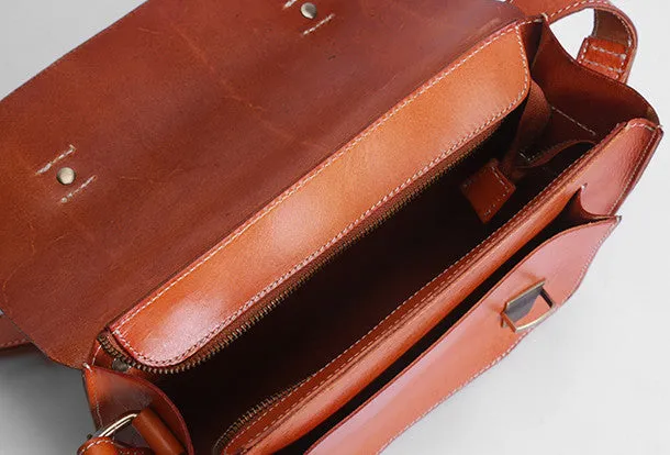 Handmade leather men Satchel bag messenger large vintage shoulder bag vintage bag