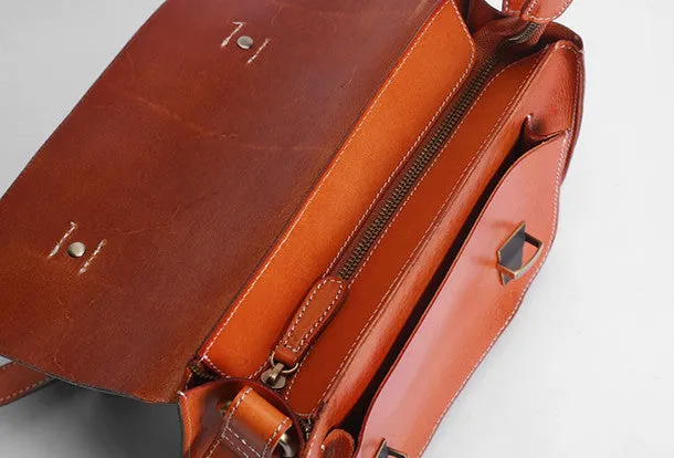 Handmade leather men Satchel bag messenger large vintage shoulder bag vintage bag