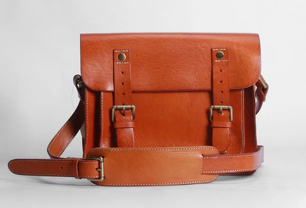Handmade leather men Satchel bag messenger large vintage shoulder bag vintage bag