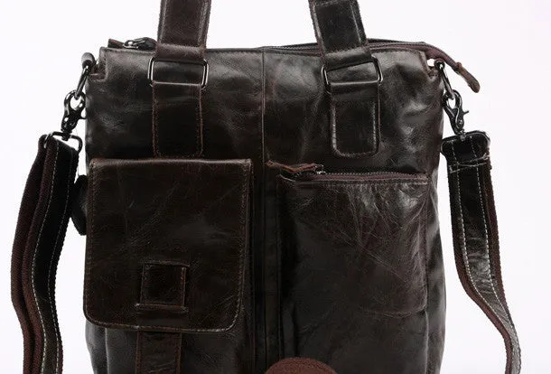 Handmade leather men satchel bag messenger large vintage shoulder laptop bag vintage bag
