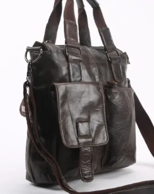 Handmade leather men satchel bag messenger large vintage shoulder laptop bag vintage bag