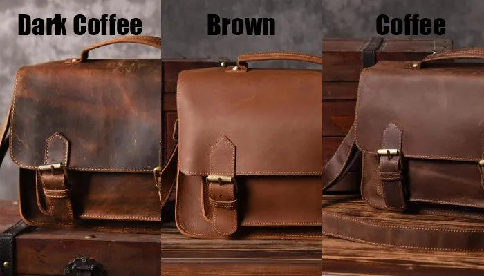 Handmade leather men Vintage messenger Bags Cool Shoulder Bag laptop Bags
